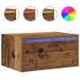 Mesita de noche de pared con luces LED madera antigua de , Muebles TV - Ref: Foro24-860225, Precio: 54,32 €, Descuento: %