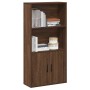 Estantería de madera de ingeniería marrón roble 60x24x120 cm de , Librerías y estanterías - Ref: Foro24-860424, Precio: 70,89...