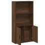 Estantería de madera de ingeniería marrón roble 60x24x120 cm de , Librerías y estanterías - Ref: Foro24-860424, Precio: 70,89...