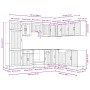 Mueble cocina Lucca roble marrón 14 pzas madera contrachapada de , Armarios de cocina - Ref: Foro24-3314988, Precio: 1,00 €, ...