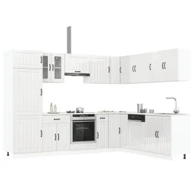 Mueble cocina Lucca blanco brillo 14 pzas madera contrachapada de , Armarios de cocina - Ref: Foro24-3314983, Precio: 1,00 €,...