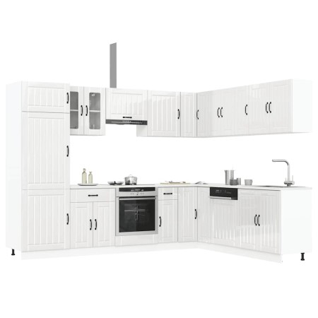 Mueble cocina Lucca blanco brillo 14 pzas madera contrachapada de , Armarios de cocina - Ref: Foro24-3314983, Precio: 1,00 €,...