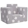 Sofá cama infantil felpa suave gris claro con estrellas de , Mobiliario para bebés y niños pequeños - Ref: Foro24-4104802, Pr...