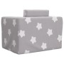 Sofá cama infantil felpa suave gris claro con estrellas de , Mobiliario para bebés y niños pequeños - Ref: Foro24-4104802, Pr...