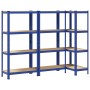 Estanterías de 4 baldas 3 uds madera contrachapada y acero azul de , Estanterías industriales - Ref: Foro24-3307580, Precio: ...