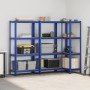 Estanterías de 4 baldas 3 uds madera contrachapada y acero azul de , Estanterías industriales - Ref: Foro24-3307580, Precio: ...