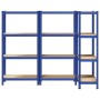 Estanterías de 4 baldas 3 uds madera contrachapada y acero azul de , Estanterías industriales - Ref: Foro24-3307580, Precio: ...
