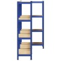 Estanterías de 4 baldas 3 uds madera contrachapada y acero azul de , Estanterías industriales - Ref: Foro24-3307580, Precio: ...
