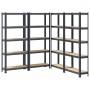 Estante almacenaje 5 niveles 4 uds acero y madera contrachapada de , Estanterías industriales - Ref: Foro24-3307589, Precio: ...