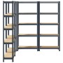Estante almacenaje 5 niveles 4 uds acero y madera contrachapada de , Estanterías industriales - Ref: Foro24-3307589, Precio: ...