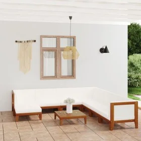 Juego muebles de jardín y cojines 9 pzas madera maciza acacia de vidaXL, Conjuntos de jardín - Ref: Foro24-3058132, Precio: 1...