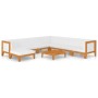 Juego muebles de jardín y cojines 9 pzas madera maciza acacia de vidaXL, Conjuntos de jardín - Ref: Foro24-3058132, Precio: 1...