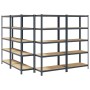 Estante almacenaje 5 niveles 4 uds acero y madera contrachapada de , Estanterías industriales - Ref: Foro24-3307610, Precio: ...