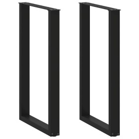 Patas de mesa de centro forma U 2uds acero negro 60x(100-101)cm de , Patas para mesas - Ref: Foro24-4013236, Precio: 138,62 €...