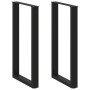 Patas de mesa de centro forma U 2uds acero negro 60x(100-101)cm de , Patas para mesas - Ref: Foro24-4013236, Precio: 138,62 €...