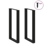 Patas de mesa de centro forma U 2uds acero negro 60x(100-101)cm de , Patas para mesas - Ref: Foro24-4013236, Precio: 138,62 €...