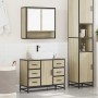 Set de muebles de baño 2 pzas madera contrachapada roble Sonoma de , Muebles de baño - Ref: Foro24-3300931, Precio: 195,04 €,...