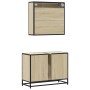 Set de muebles de baño 2 pzas madera contrachapada roble Sonoma de , Muebles de baño - Ref: Foro24-3300931, Precio: 195,04 €,...