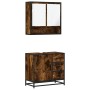 Set de muebles baño 2 pzas madera contrachapada roble ahumado de , Muebles de baño - Ref: Foro24-3300927, Precio: 169,73 €, D...