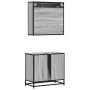 Set de muebles de baño 2 pzas madera contrachapada gris sonoma de , Muebles de baño - Ref: Foro24-3300938, Precio: 156,31 €, ...