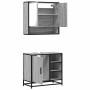 Set de muebles de baño 2 pzas madera contrachapada gris sonoma de , Muebles de baño - Ref: Foro24-3300938, Precio: 156,31 €, ...