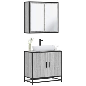 Set de muebles de baño 2 pzas madera contrachapada gris sonoma de , Muebles de baño - Ref: Foro24-3300888, Precio: 141,56 €, ...