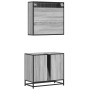Set de muebles de baño 2 pzas madera contrachapada gris sonoma de , Muebles de baño - Ref: Foro24-3300888, Precio: 141,56 €, ...
