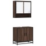 Set de muebles baño 2 pzas madera contrachapada marrón roble de , Muebles de baño - Ref: Foro24-3300919, Precio: 133,67 €, De...