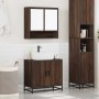 Set de muebles baño 2 pzas madera contrachapada marrón roble de , Muebles de baño - Ref: Foro24-3300919, Precio: 133,67 €, De...