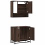 Set de muebles baño 2 pzas madera contrachapada marrón roble de , Muebles de baño - Ref: Foro24-3300919, Precio: 133,67 €, De...