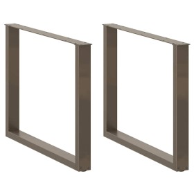 Patas mesa comedor forma U 3uds acero natural 100x(72-73) cm de , Patas para mesas - Ref: Foro24-4013215, Precio: 150,12 €, D...