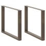 Patas mesa comedor forma U 3uds acero natural 100x(72-73) cm de , Patas para mesas - Ref: Foro24-4013215, Precio: 150,12 €, D...