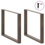 Patas mesa comedor forma U 3uds acero natural 100x(72-73) cm de , Patas para mesas - Ref: Foro24-4013215, Precio: 150,12 €, D...