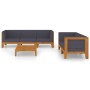 Juego muebles de jardín y cojines 6 pzas madera maciza acacia de vidaXL, Conjuntos de jardín - Ref: Foro24-3058119, Precio: 7...