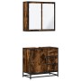 Set de muebles baño 2 pzas madera contrachapada roble ahumado de , Muebles de baño - Ref: Foro24-3300897, Precio: 168,12 €, D...