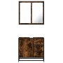 Set de muebles baño 2 pzas madera contrachapada roble ahumado de , Muebles de baño - Ref: Foro24-3300897, Precio: 168,12 €, D...