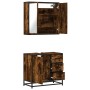 Set de muebles baño 2 pzas madera contrachapada roble ahumado de , Muebles de baño - Ref: Foro24-3300897, Precio: 168,12 €, D...