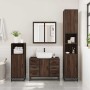 Set de muebles baño 2 pzas madera contrachapada marrón roble de , Muebles de baño - Ref: Foro24-3300904, Precio: 185,86 €, De...