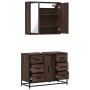 Set de muebles baño 2 pzas madera contrachapada marrón roble de , Muebles de baño - Ref: Foro24-3300904, Precio: 185,86 €, De...