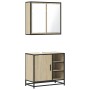 Set de muebles de baño 2 pzas madera contrachapada roble Sonoma de , Muebles de baño - Ref: Foro24-3300906, Precio: 153,27 €,...