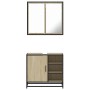 Set de muebles de baño 2 pzas madera contrachapada roble Sonoma de , Muebles de baño - Ref: Foro24-3300906, Precio: 153,27 €,...