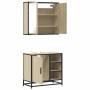 Set de muebles de baño 2 pzas madera contrachapada roble Sonoma de , Muebles de baño - Ref: Foro24-3300906, Precio: 153,27 €,...