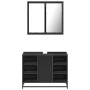 Juego de muebles de baño 2 pzas madera contrachapada negro de , Muebles de baño - Ref: Foro24-3300910, Precio: 157,36 €, Desc...
