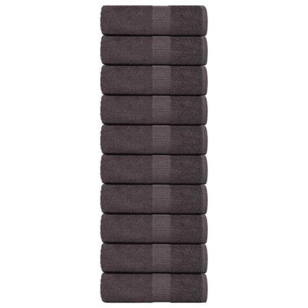 Toallitas de baño 10 uds antracita 15x21cm 360 gsm 100% algodón de , Toallas - Ref: Foro24-136671, Precio: 18,13 €, Descuento: %