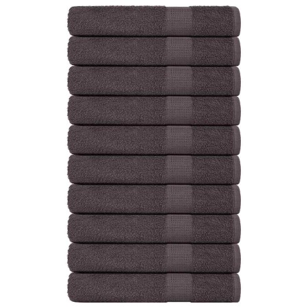 Toallas 10 uds 100% algodón antracita 100x200 cm 600 gsm de , Toallas - Ref: Foro24-136699, Precio: 166,15 €, Descuento: %