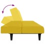 Sofá cama de 2 plazas con taburete terciopelo amarillo en Sofás | Comprar online en Foru.es