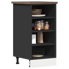 Armario inferior de cocina contrachapada negro 40x44,5x81,5 cm de , Armarios de cocina - Ref: Foro24-854203, Precio: 62,90 €,...