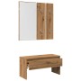 Set de muebles recibidor madera contrachapada roble artesanal de , Bancos para recibidores y almacenamiento - Ref: Foro24-857...