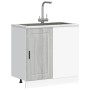 Mueble bajo de cocina porto gris sonoma madera reconstituida de , Armarios de cocina - Ref: Foro24-854304, Precio: 83,65 €, D...
