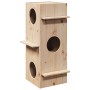 Casa para gatos madera maciza pino 43x43x90 cm de , Mobiliario para gatos - Ref: Foro24-859298, Precio: 88,35 €, Descuento: %